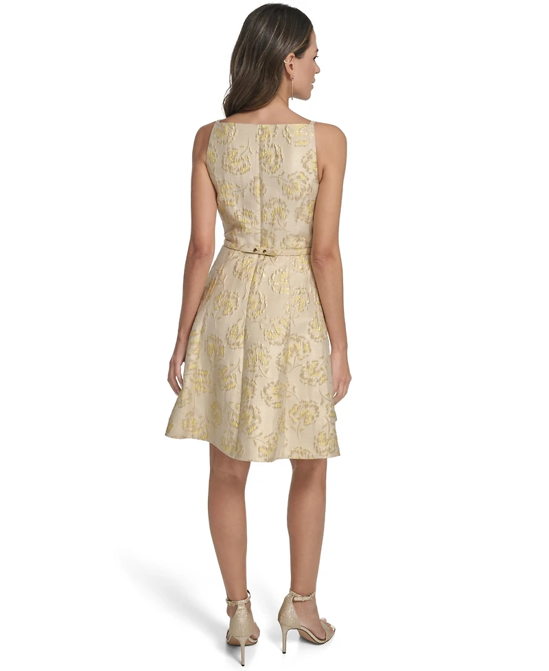 Vince Camuto Women's Square Neck Fit And Flare Dress