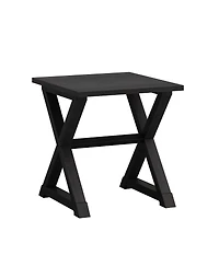 Streamdale Furniture Black Square Accent End Side Table Nightstand 22x23.5x23.5 in