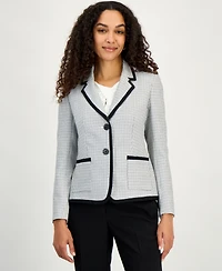 Kasper Women's Framing-Trim Button-Front Blazer, Regular & Petite