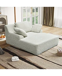 Streamdale Furniture Durable Corduroy Couch with Memory Foam & Pocket Springs