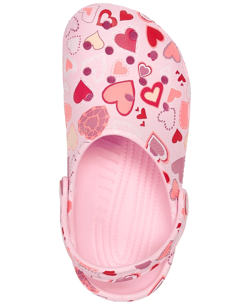 Crocs Little Girls Hearts Classic Clogs from Finish Line