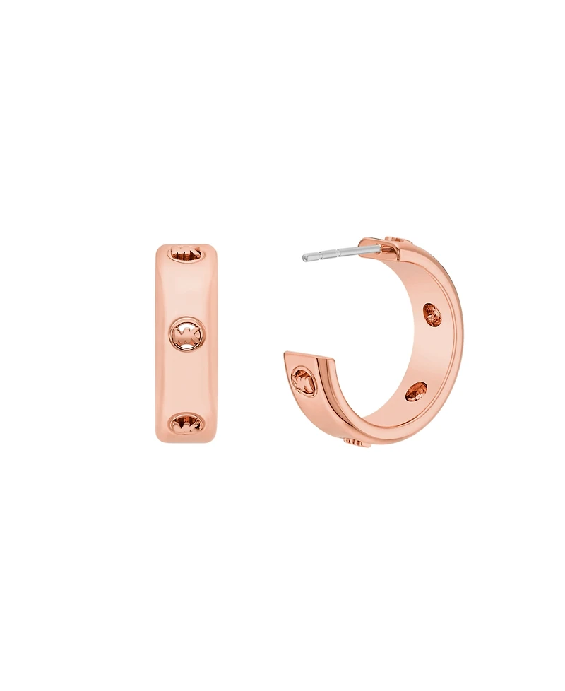 Michael Kors Logo Hoop Earrings