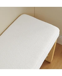 Streamdale Furniture Shoe-changing bench with wooden frame and cushioned seat