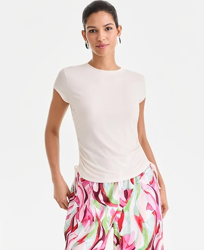 I.n.c. International Concepts Women's Side-Tie T-Shirt, Exclusively at Macy's
