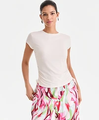 I.n.c. International Concepts Women's Side-Tie T-Shirt, Exclusively at Macy's