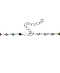 Macy's Cultured Freshwater Pearl & Multi Tourmaline Necklace in Sterling Silver