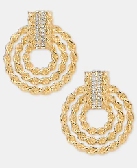 I.n.c. International Concepts Pave Rope Chain Orbital Drop Earrings, Macy's Exclusive