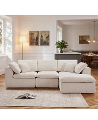 Streamdale Furniture Modern L-Shaped Sectional Sofa with Chaise Lounge