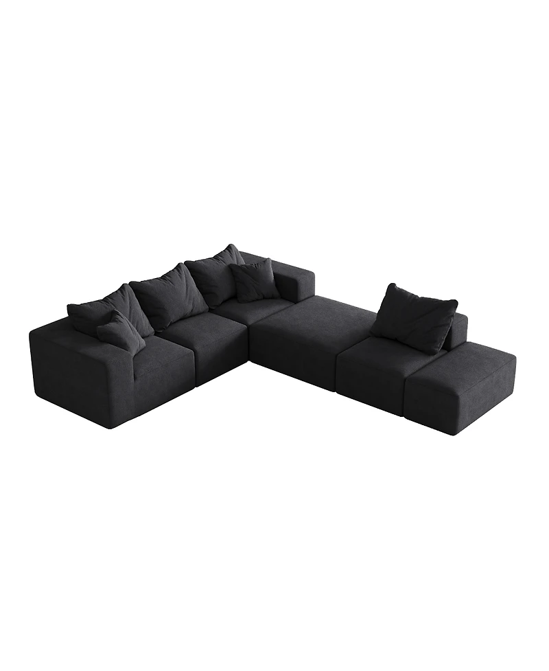Streamdale Furniture Streamdale Modern Upholstered Sectional Boneless Couch Set