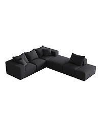 Streamdale Furniture Streamdale Modern Upholstered Sectional Boneless Couch Set