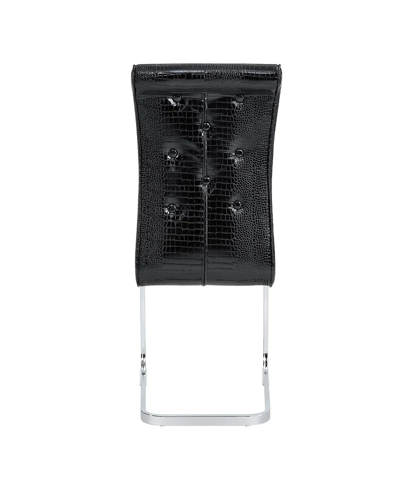 Streamdale Furniture Retro Alligator Dining Chairs, Set of 2