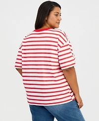 Disney Trendy Plus Striped Mickey Mouse T-Shirt