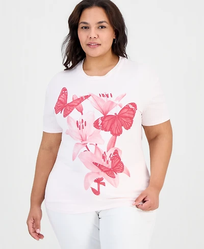 Rebellious One Trendy Plus Cotton Graphic Boyfriend T-Shirt