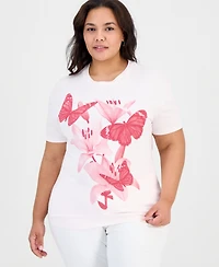 Rebellious One Trendy Plus Cotton Graphic Boyfriend T-Shirt