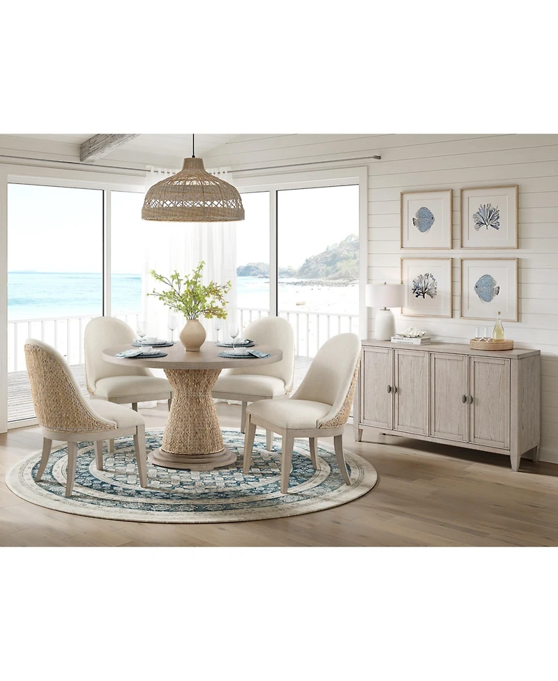 Furniture Sirena 5-Pc. Set (Round Dining Table & 4 Wood Side Chairs)
