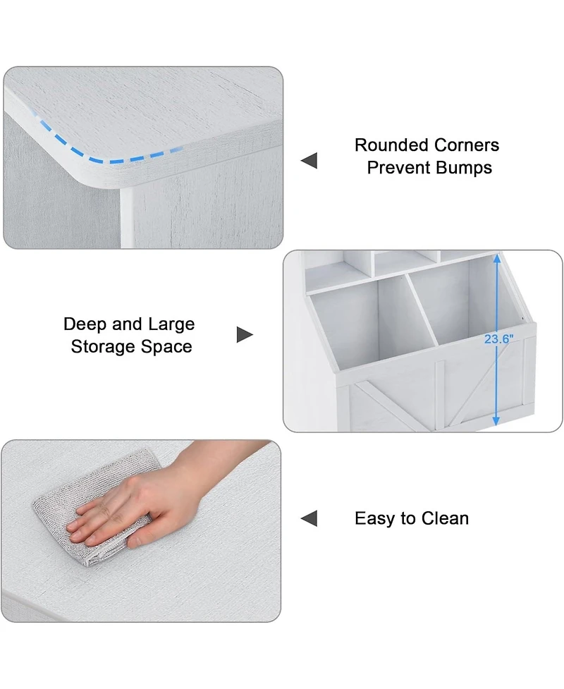 gaomon Toy Storage Organizer and Kids Bookshelf, Toddler Toy Storage Cabinet, White