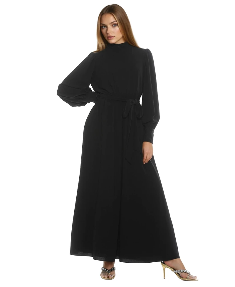 Alexia Admor Women's Isaliah Mockneck Blouson Sleeve Maxi Dress