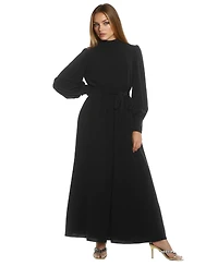 Alexia Admor Women's Isaliah Mockneck Blouson Sleeve Maxi Dress