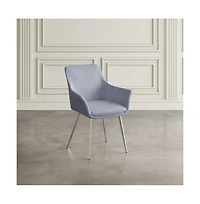 Jofran Stella Contemporary Modern Upholstered Platinum Dining Chair