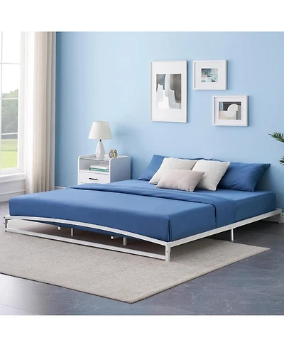 gaomon Low Bed Frame Full Size, 6 Inch Heavy Duty Metal Platform Profile, Mattress Foundation, No Box Spring Needed, Noise-Free