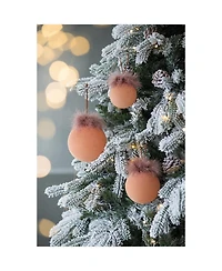 Streamdale Furniture 4.7" Glass Christmas Ball Ornaments Decorative Hanging Tree Ornaments Set of 4