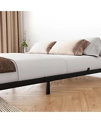 Gaomon 6 Inch King Bed Frame Metal Platform, King Bed Frame with Ample Storage, No Box Spring Needed and Steel Slat Support, Easy Assembly, Black