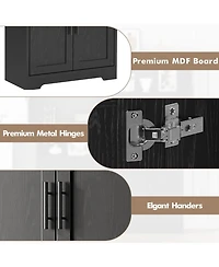 Gaomon 70" Tall Kitchen Pantry Cabinet with Doors and Adjustable Shelves, Freestanding Storage Cabinet, Black