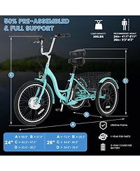 Mooncool 350W Electric Tricycle for Adults