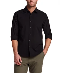 Vintage & Black Men's Long-Sleeve Mini Seersucker Shirt