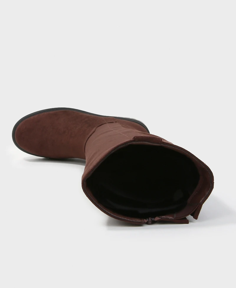 Berness Women's Beverly Microfiber Suede Lug Sole Boots