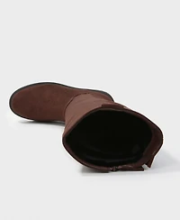 Berness Women's Beverly Microfiber Suede Lug Sole Boots