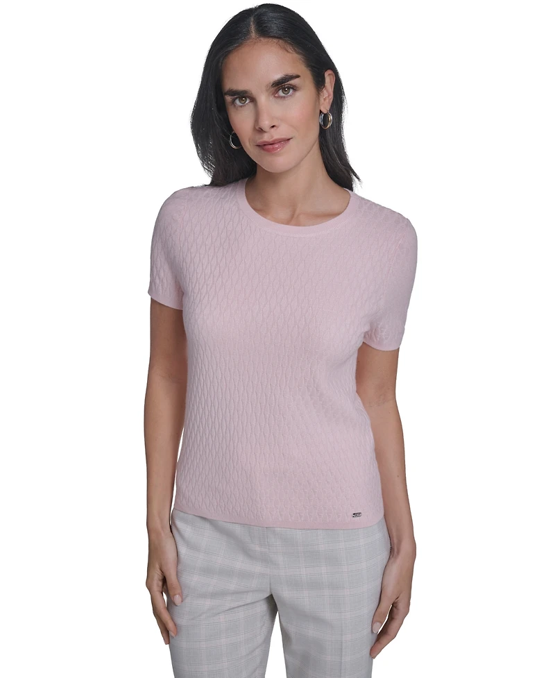 Calvin Klein Women's Short-Sleeve Textured Sweater