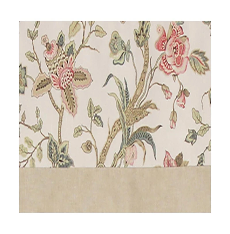 Rlf Home Gianna Banded Valance Spa. 3" Rod Pocket, Contrast bottom banding. 50"W x 16"L