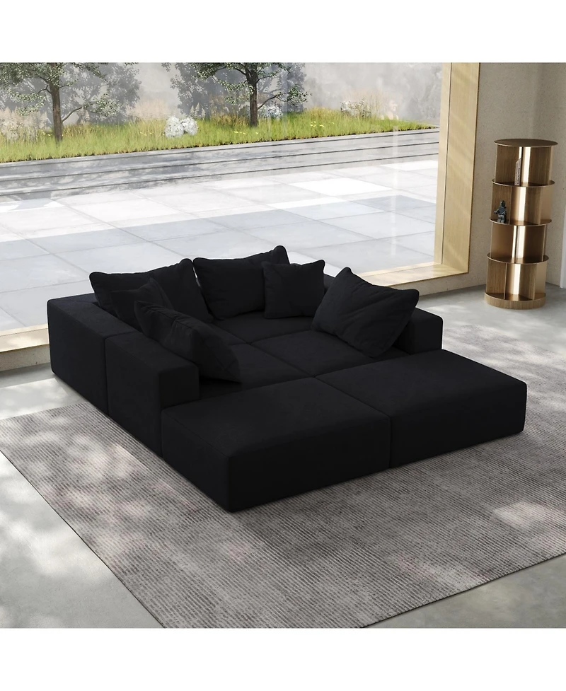 Streamdale Furniture Oversized Modular Cloud Sectional Sofa with Pillows