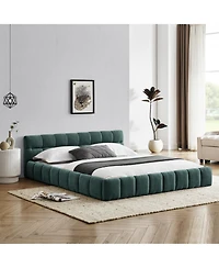 Streamdale Furniture Queen Upholstered Platform Bed Frame