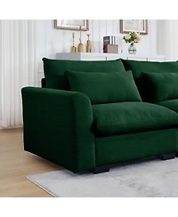 Streamdale Furniture Modern Green Corduroy 2-Seater Sofa