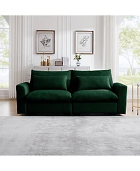 Streamdale Furniture Modern Green Corduroy 2-Seater Sofa