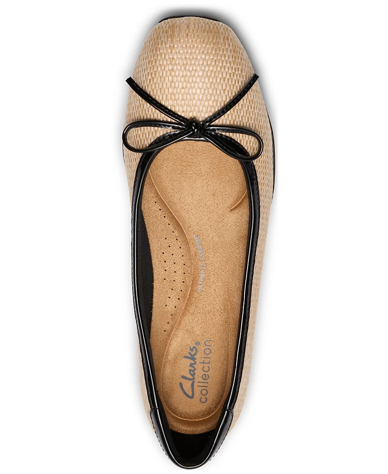 Clarks Women's Jazmynn Bow Round Toe Flats