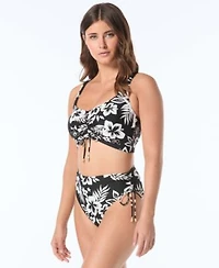 Coco Reef Womens Elevate Scoop Neck Bikini Top Pull On Bottoms