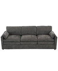 Streamdale Furniture Gray 89" Cozy Upholstered 3-Seater Oversized Comfy Cloud Sofa with Plush Double Cushions.