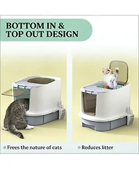 Zeus & Ruta Easy to Clean Litter Box Covered Cat Litter Box