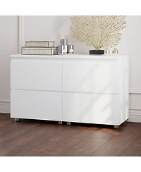 Homsee Brown 6-Drawer Wood Double Dresser Chest of Drawers