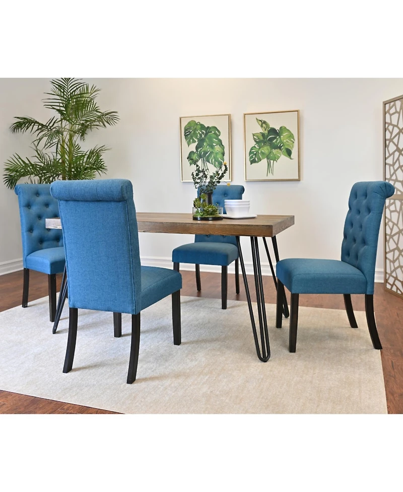 Streamdale Furniture Hairpin Dining Set Table + 6 Chairs (4 Colors