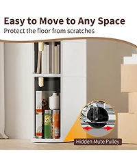 gaomon “Slim 3-Tier Bathroom Storage Cabinet with Drawers & Wheels”