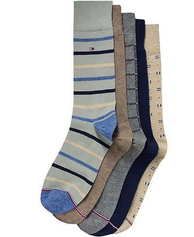 Tommy Hilfiger Men's Dress Crew Socks, 5-Pack