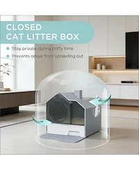 Zeus & Ruta Easy to Clean Cat Litter Box Hooded Cat Litter Box