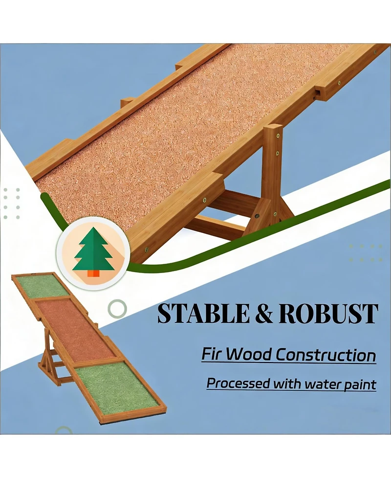 Aostirmotor Wooden Dog Agility Seesaw for Outdoor in Brown