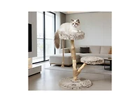 Zeus & Ruta Cat Tree Cat Tree for Indoor Cats with Wooden Scratching Posts