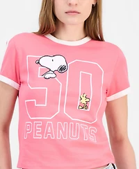 Grayson Threads, The Label Juniors' Snoopy Graphic Ringer T-Shirt