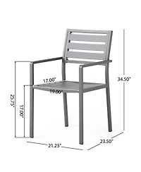 Streamdale Furniture Outdoor Modern Aluminum Dining Chair (Set of 2)